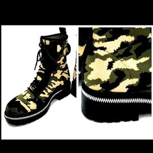 Bundle 3/$40Camo Lace up Stretchy Combat Boots. Comfort by: Alexis Bendel.